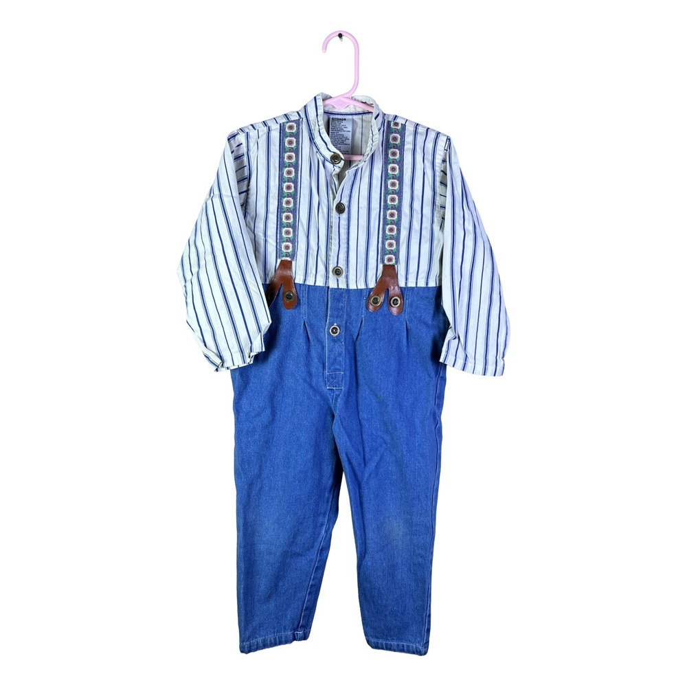 90s Gitano Toddler Denim Romper Jumpsuit 3T Western